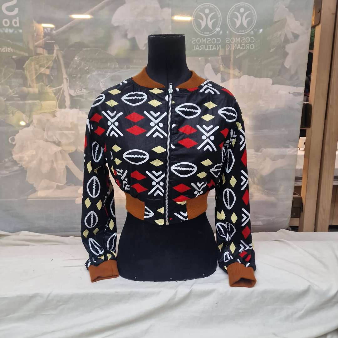 Unique Geometric Print Jacket - Women's Fashion