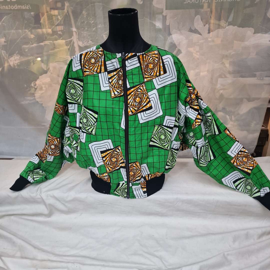 Unique african print bomber Batwing jacket