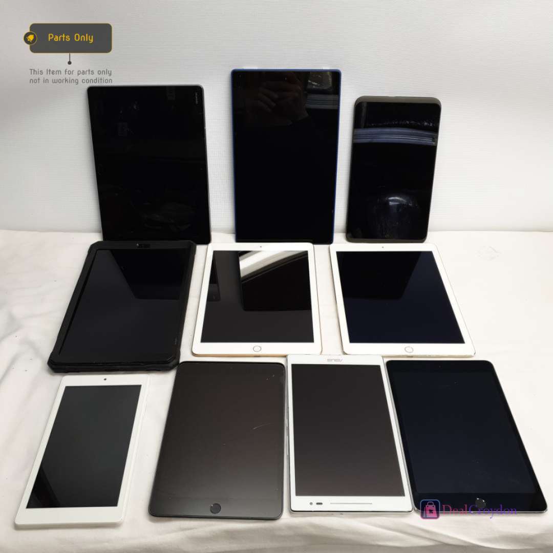 job-lot-10-x-tablets-mixed-apple-ipad-samsung-huawei-asus-faulty-for-parts