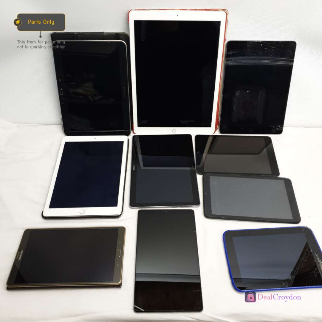 JOB LOT 10X TABLETS MIXED APPLE IPAD SAMSUNG HUDL HUAWEI FAULTY BUNDLE FAULTY