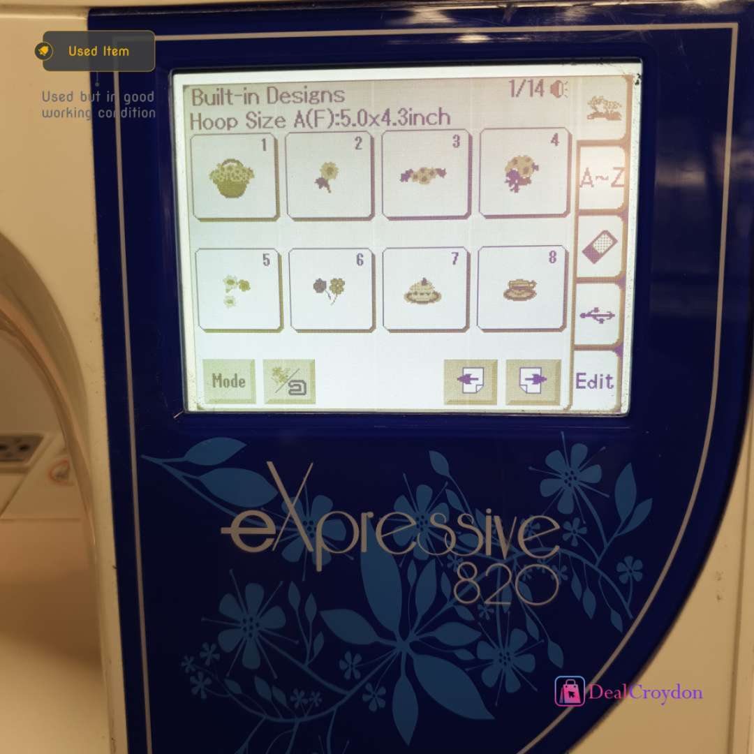 elna-expressive-820-embroidery-machine-no-attachments-no-extension-table